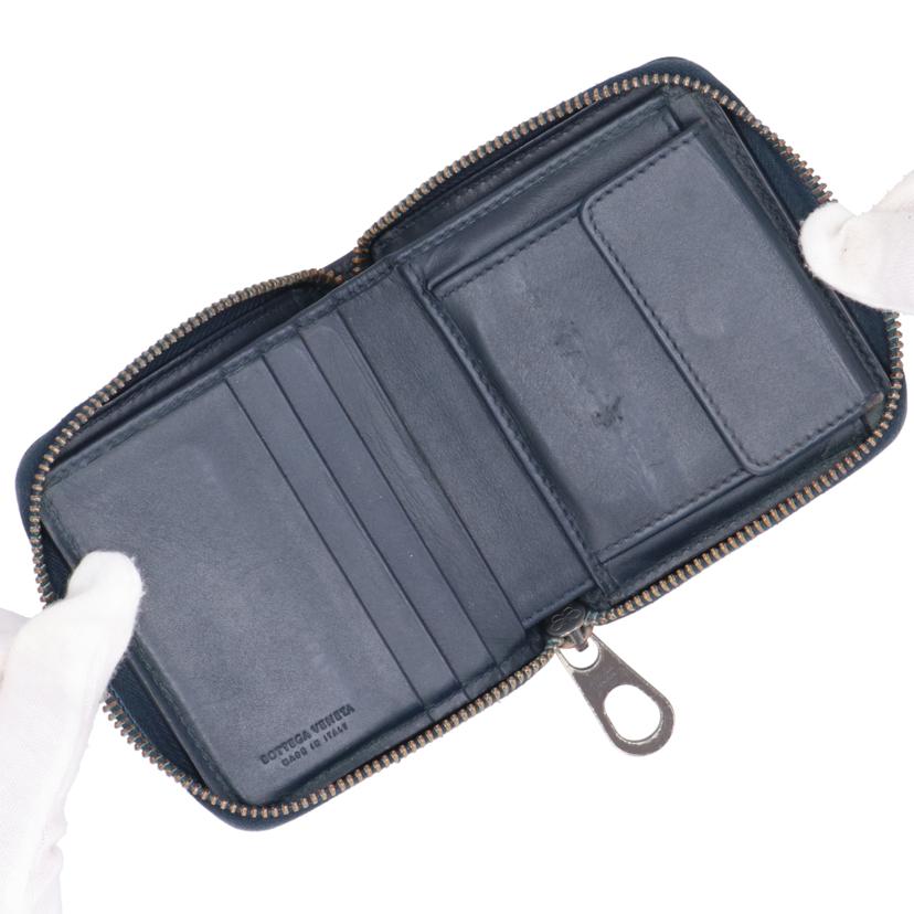 BOTTEGA VENETA ボッテガヴェネタ/イントレチャート/ミニウォレット/レザー/ネイビー//P00*******/Bランク/19