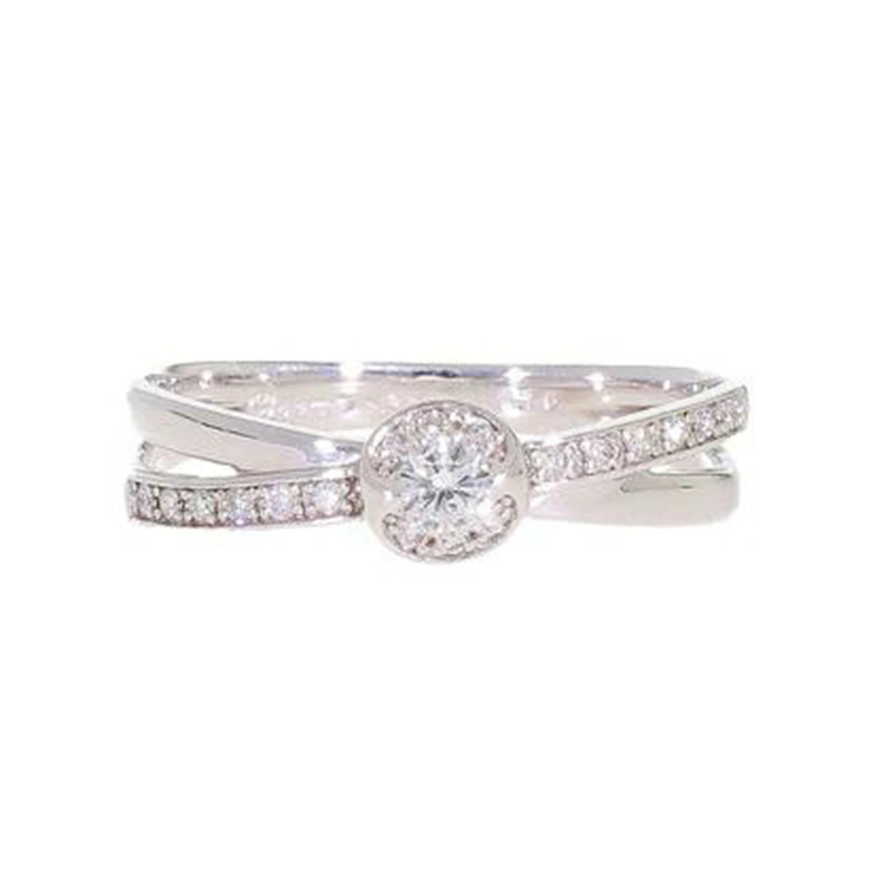 / K18WGダイヤリング0.16ct//Aランク/09