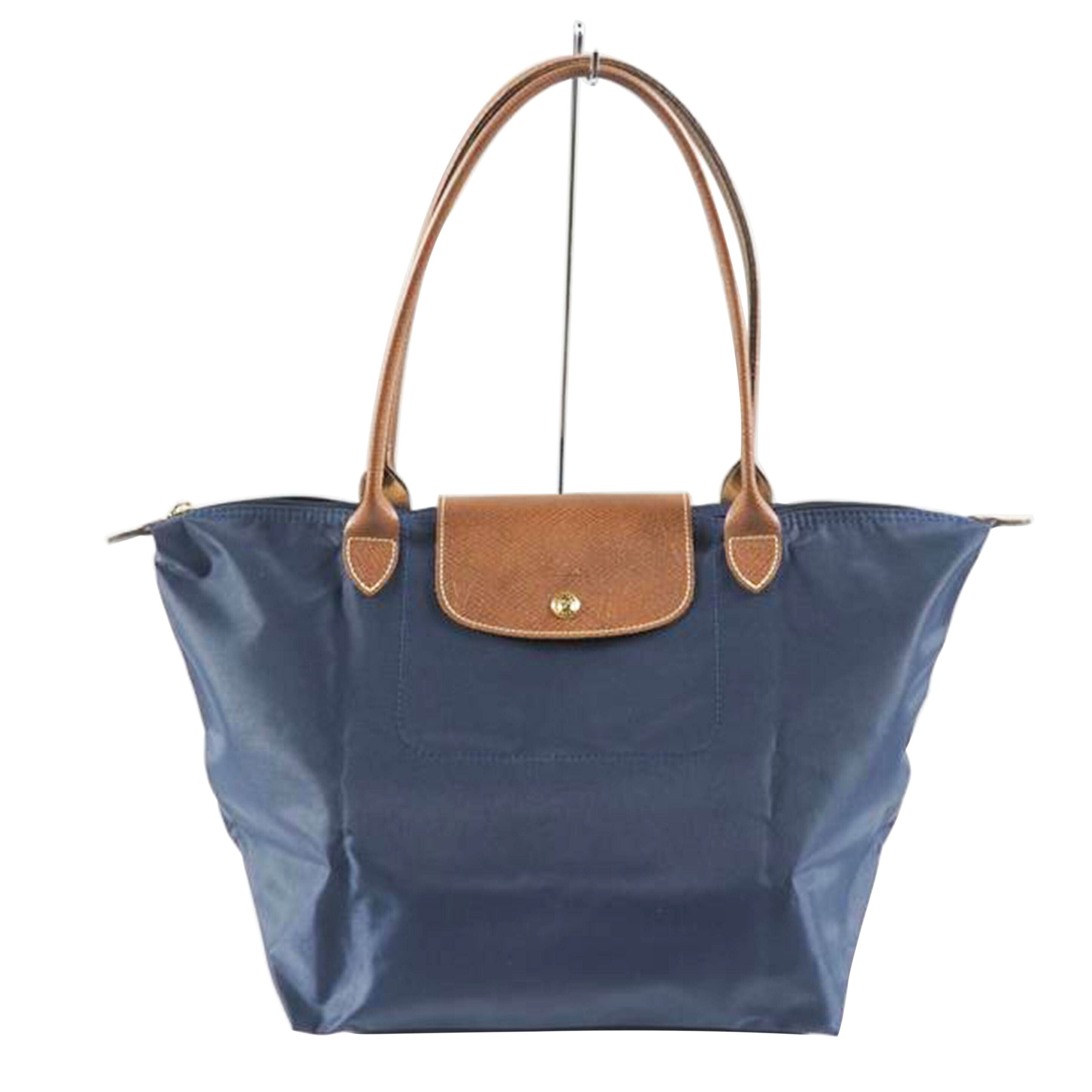 LONGCHAMP ロンシャン/ル プリアージュ ショルダーバッグL ネイビー//Aランク/79
