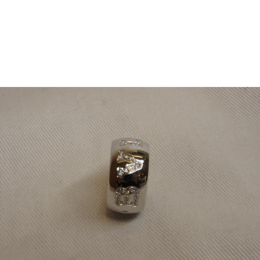 BVLGARI ブルガリ/K18WGモノロゴダイヤリング//☆2331VI/Aランク/92