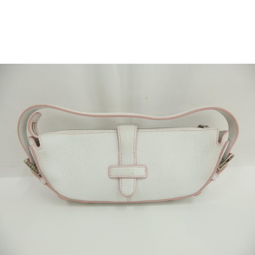 LOEWE ロエベ/ハーフムーン/ワンショルダー白//Bランク/82
