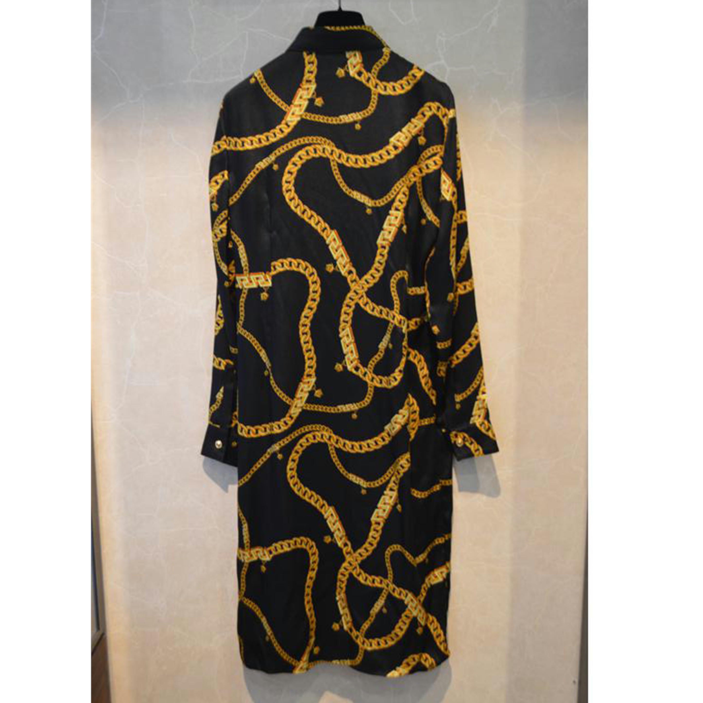VERSACE ヴェルサーチ/メデューサチェーンプリントワンピース/Mサイズ(38)/1010284/1A07492//RFI***/SAランク/89