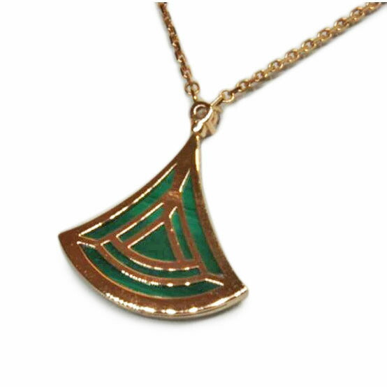 BVLGARI ブルガリ/K18YGディーヴァドリームマラカイトダイヤネックレス//☆ 1AR/Aランク/92