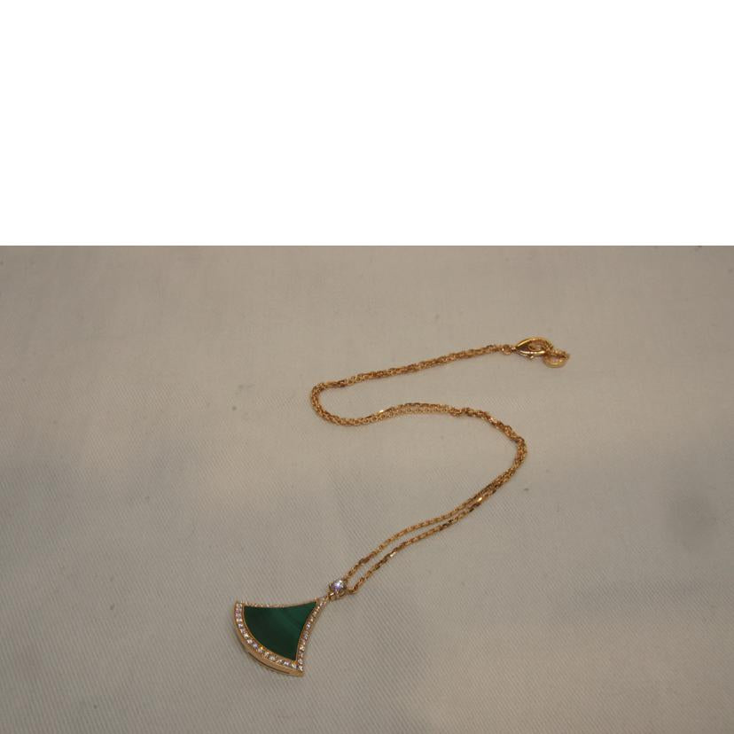 BVLGARI ブルガリ/K18YGディーヴァドリームマラカイトダイヤネックレス//☆ 1AR/Aランク/92