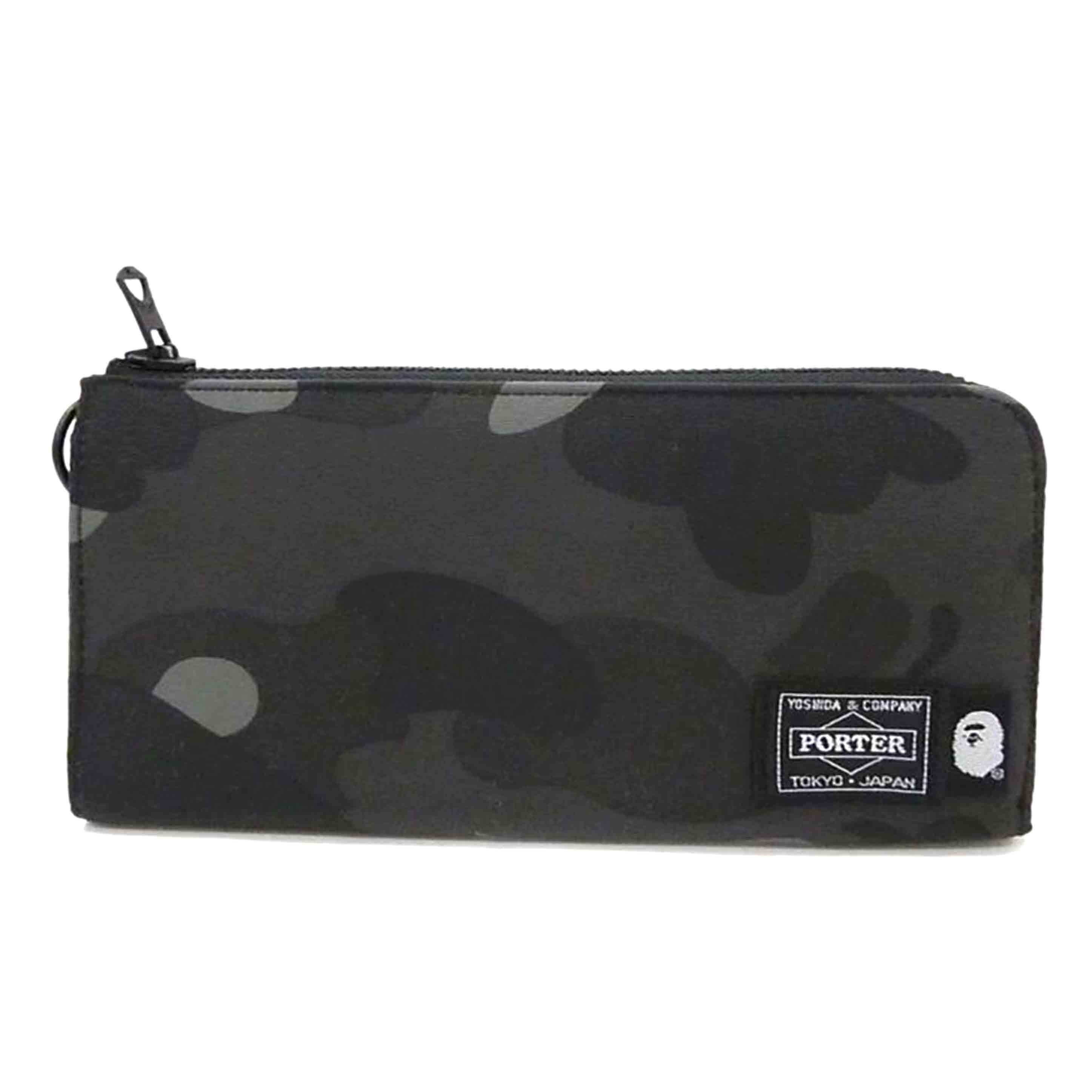 A BATHING APE×PORTER/カモフラ柄ロングウォレット//ABランク/88