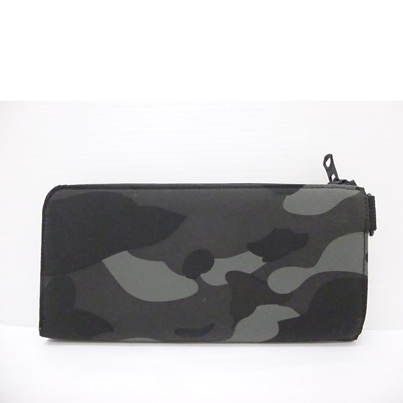 A BATHING APE×PORTER/カモフラ柄ロングウォレット//ABランク/88