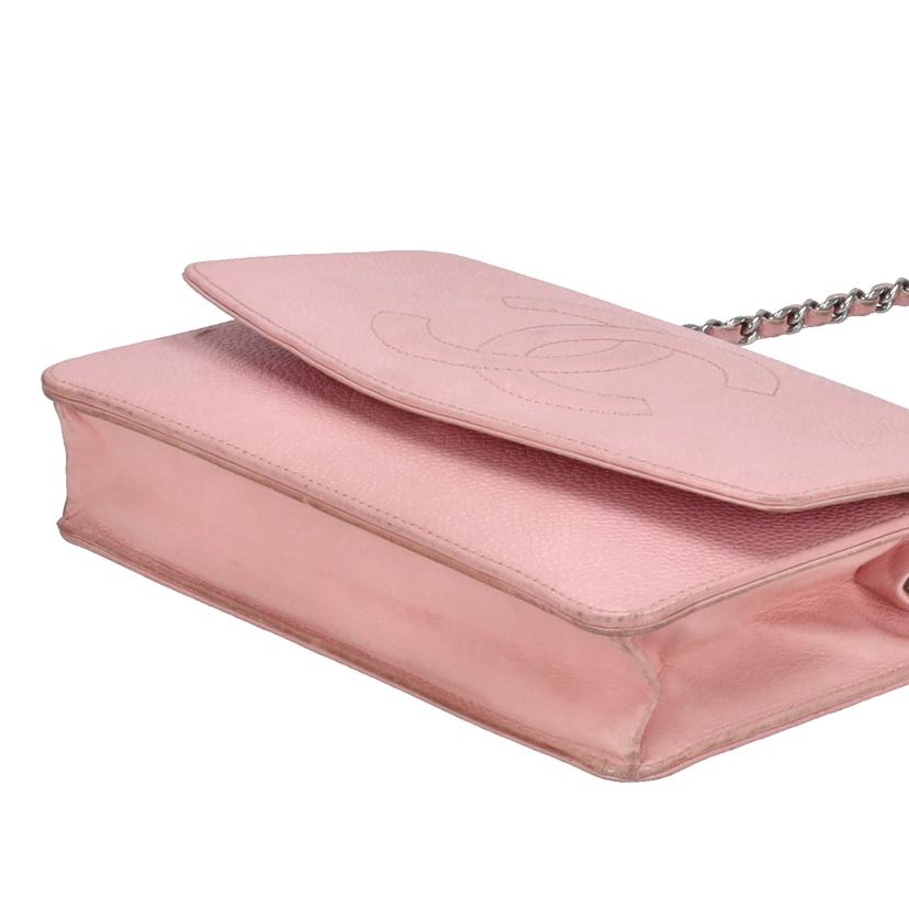 CHANEL シャネル/ココマーク/キャビアスキンチェーンウォレット/ピンク/A13509//920****/Bランク/18