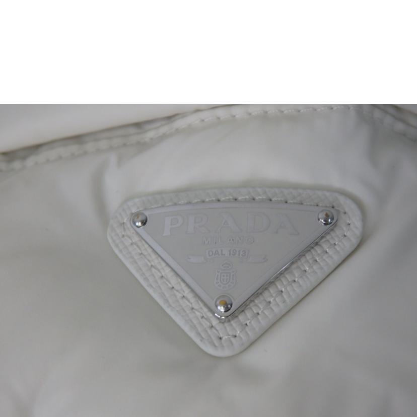 PRADA プラダ/トライアングルロゴ/ダウンジャケット/ファー付き/白/LAVANDA/290796//SAランク/84
