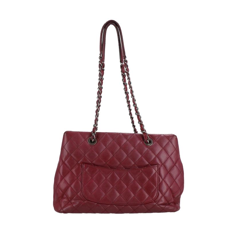 CHANEL シャネル/キャビアスキンマトラッセチェーントート/ボルドー//215****/Bランク/40