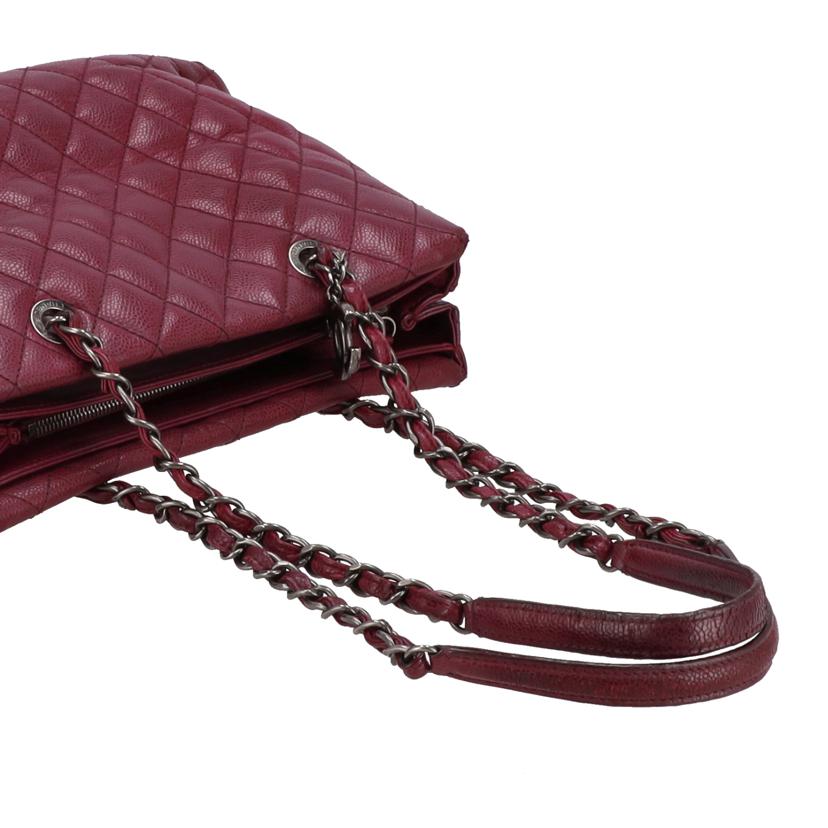 CHANEL シャネル/キャビアスキンマトラッセチェーントート/ボルドー//215****/Bランク/40