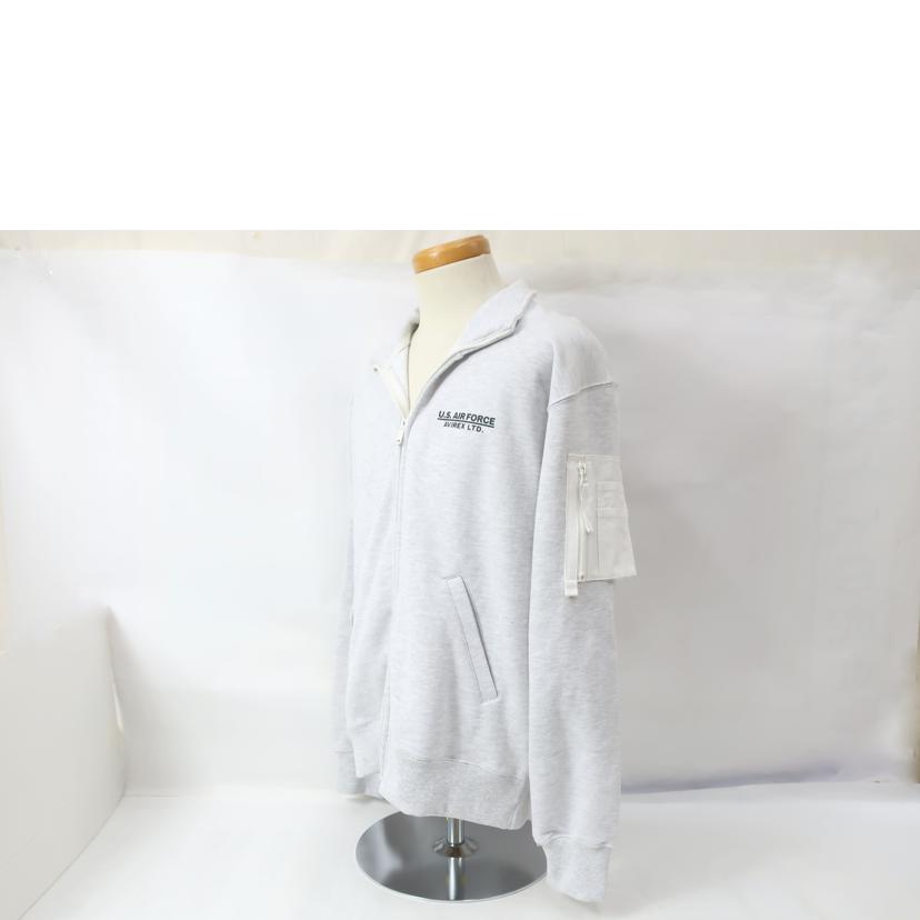 AVIREX アヴィレックス/ステンシルスタンドジップ ハットインザリングジャケット Lサイズ ライトグレー/783-4230026//SAランク/65