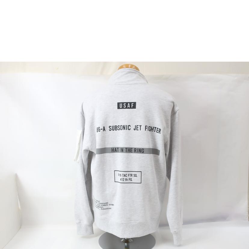 AVIREX アヴィレックス/ステンシルスタンドジップ ハットインザリングジャケット Lサイズ ライトグレー/783-4230026//SAランク/65