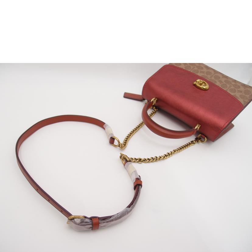 COACH コーチ/シグネチャー2wayショルダー/レッド/88075//J19**/SAランク/69