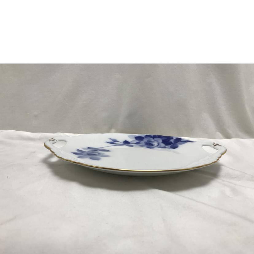 大倉陶園 大倉陶園/ブルーローズ 持ち手付きプレート//Aランク/51