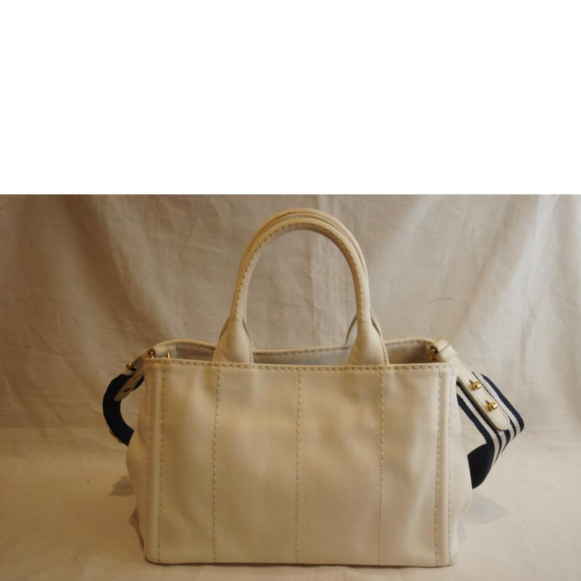 PRADA プラダ/ミニカナパ2WAY/キャンバスホワイト/1BG439//204/SAランク/92