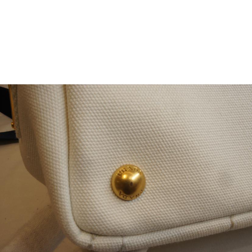 PRADA プラダ/ミニカナパ2WAY/キャンバスホワイト/1BG439//204/SAランク/92