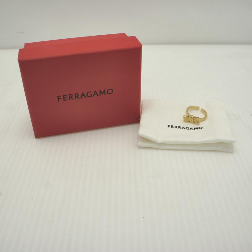 Ferragamo フェラガモ/ヴァラリボン メタルリング/760545/001//Aランク/70