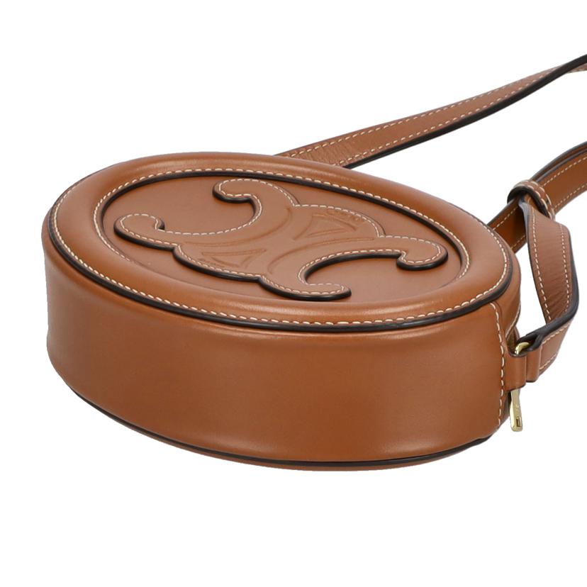 CELINE セリ-ヌ/オーバルパース /キュイル トリオンフ/タン/クロスボディ//W-S******/Aランク/93