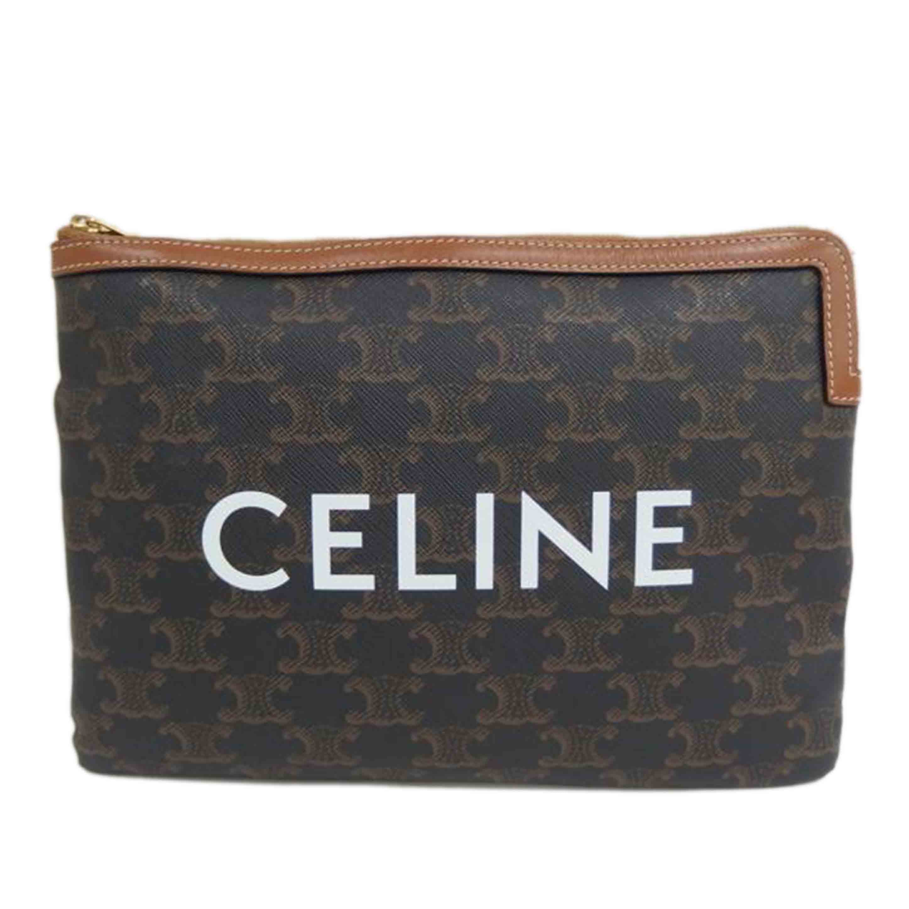 CELINE セリーヌ/ロゴトリオンフクラッチバッグ//ABランク/82