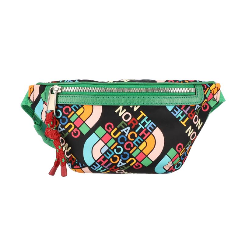 GUCCI ×THE NORTH FACE グッチ×ノースフエイス/グッチ/ウエストポーチ/グリーン、ブラック/650299//525***/Aランク/19