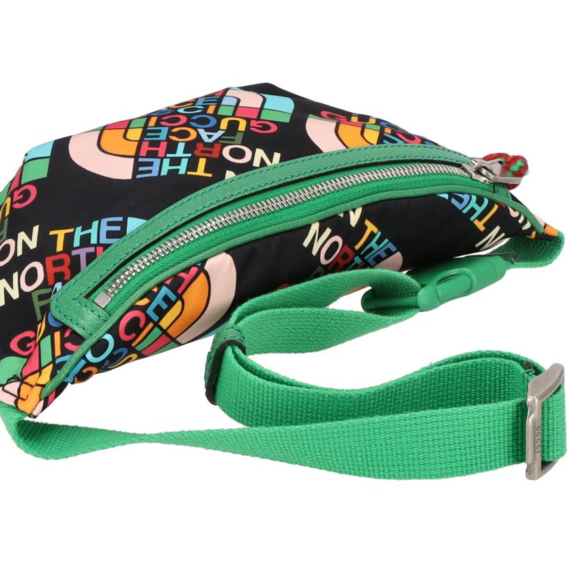GUCCI ×THE NORTH FACE グッチ×ノースフエイス/グッチ/ウエストポーチ/グリーン、ブラック/650299//525***/Aランク/19
