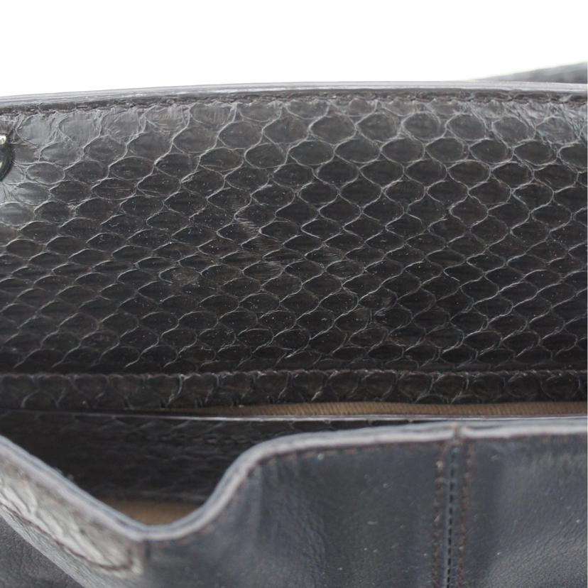 Cartier カルティエ/マルチェロ/パイソンレザーワンショルダーバッグ/ブラック×ダークブラウン//Aランク/18