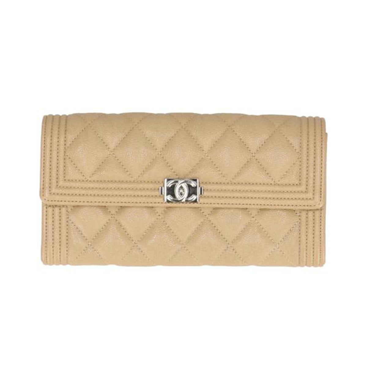 CHANEL シャネル/ボーイシャネルロングフラップウォレット/ベージュ/A80286//285*****/Aランク/40