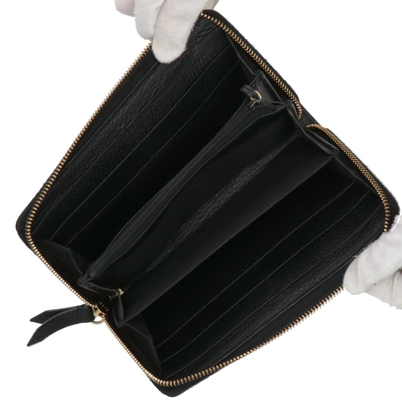GUCCI グッチ/ダブルGジップアラウンドウォレット/ブラック/456117//584***/ABランク/40
