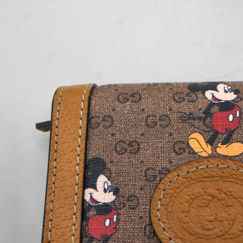 GUCCI グッチ/ミッキ-マウスGGスプリーム コンパクトウォレット/602534//S85**/Aランク/70