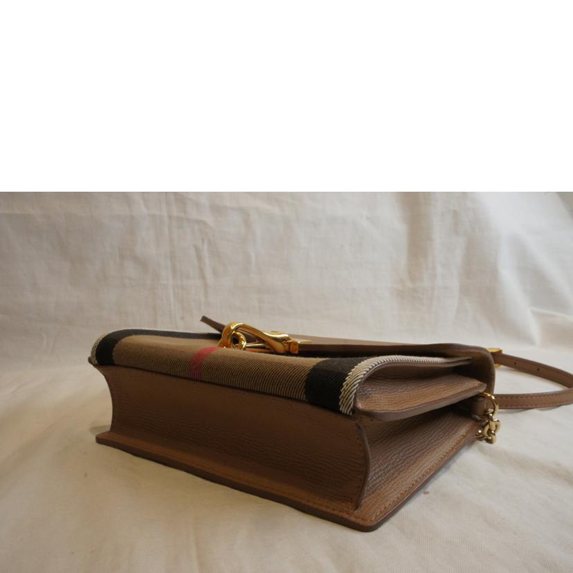 BURBERRY バーバリー/レザーキャンバスチェックスモールマッケンショルダー//Aランク/92