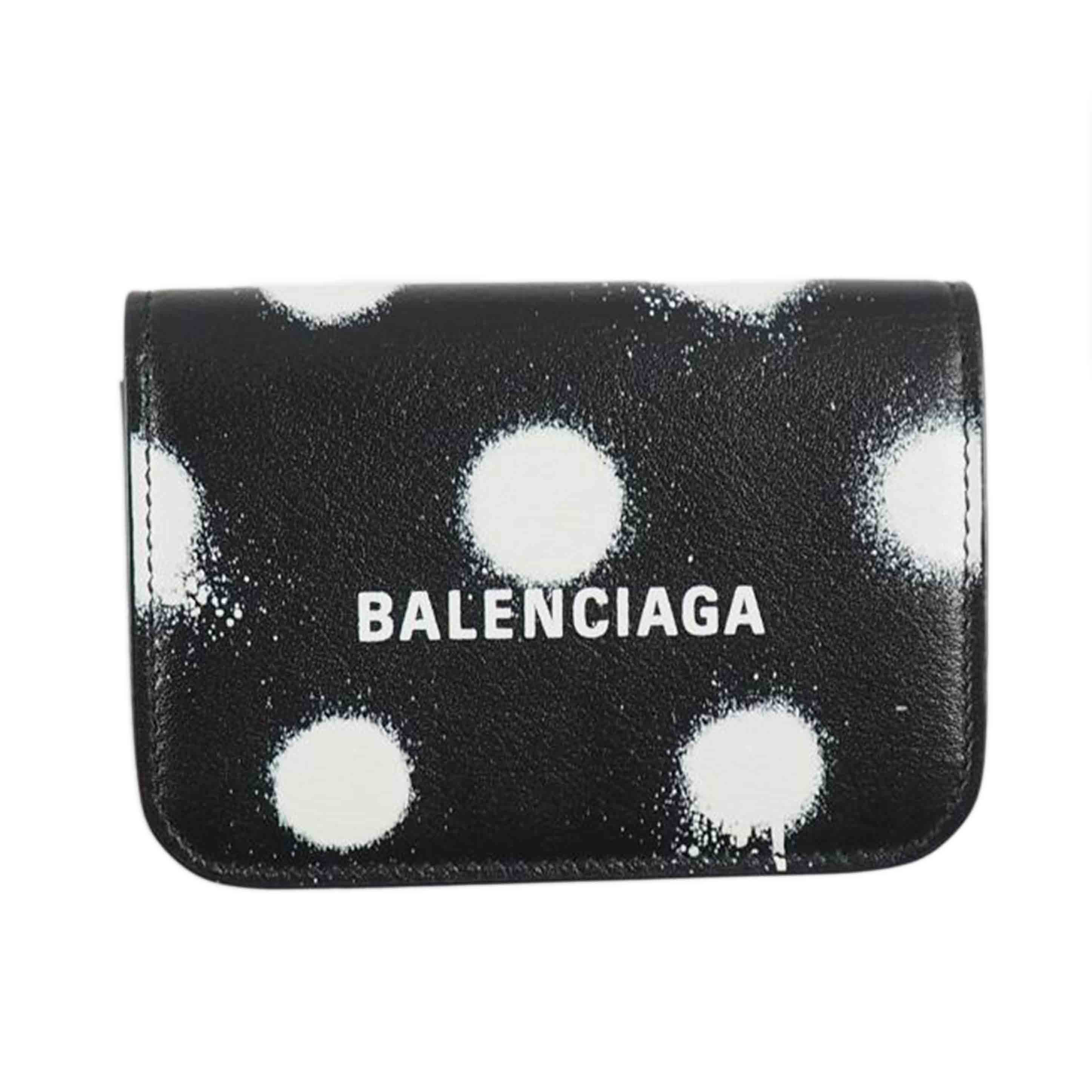 BALENCIAGA/三つ折り財布/593813 1WVG3 1097//000*/Aランク/79