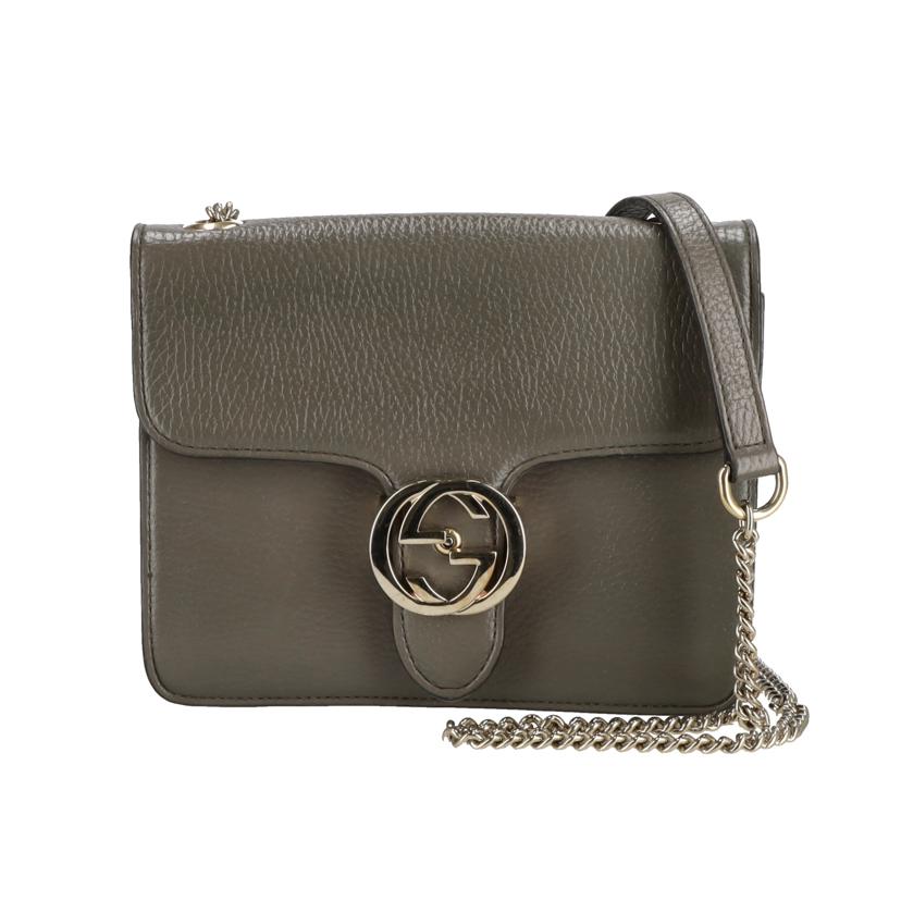 GUCCI グッチ/インターロッキングGレザ-チェ-ンショルダ-バック/510304//525***/ABランク/93