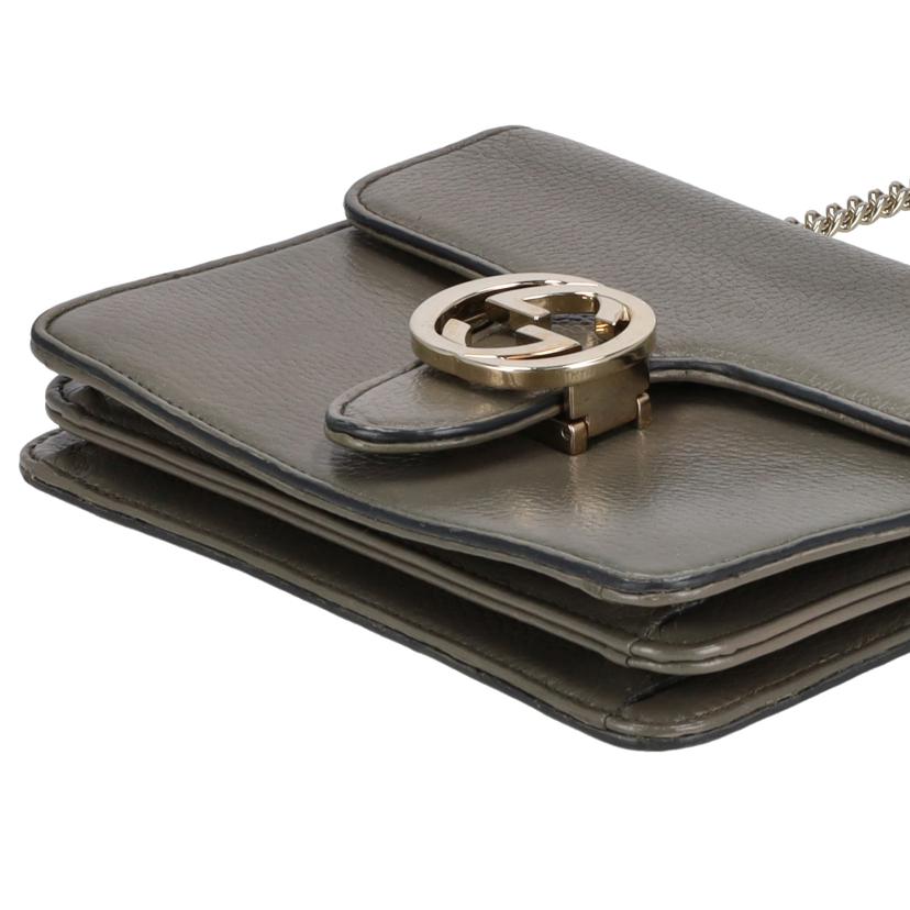 GUCCI グッチ/インターロッキングGレザ-チェ-ンショルダ-バック/510304//525***/ABランク/93