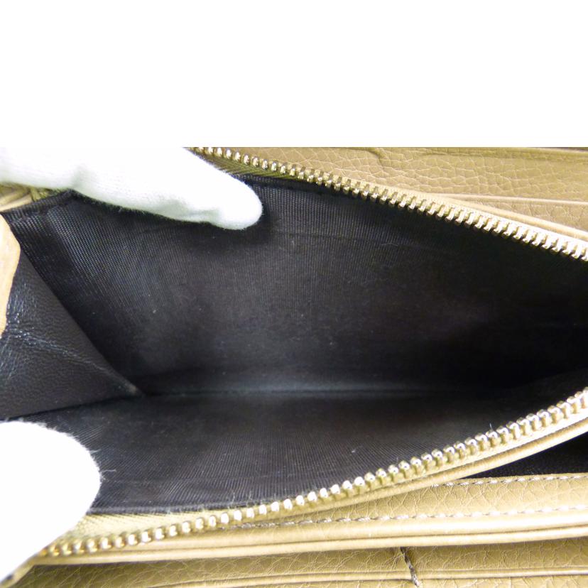 GUCCI グッチ/インターロッキング/ラウンドファスナー財布/ベージュ/308280//ABランク/64