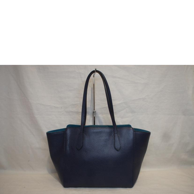 GUCCI グッチ/レザースウィングトートネイビー/354408//520***/Aランク/92