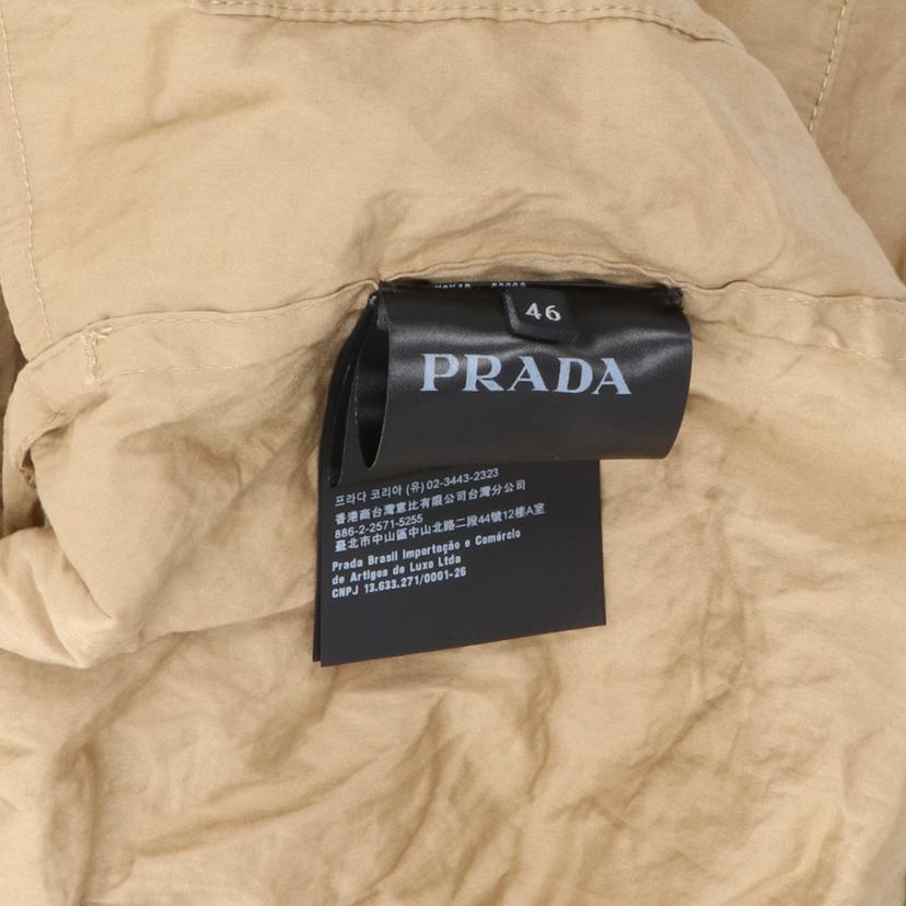 PRADA プラダ/シワ加工ワークシャツ/キャメル/SGC616//Aランク/18