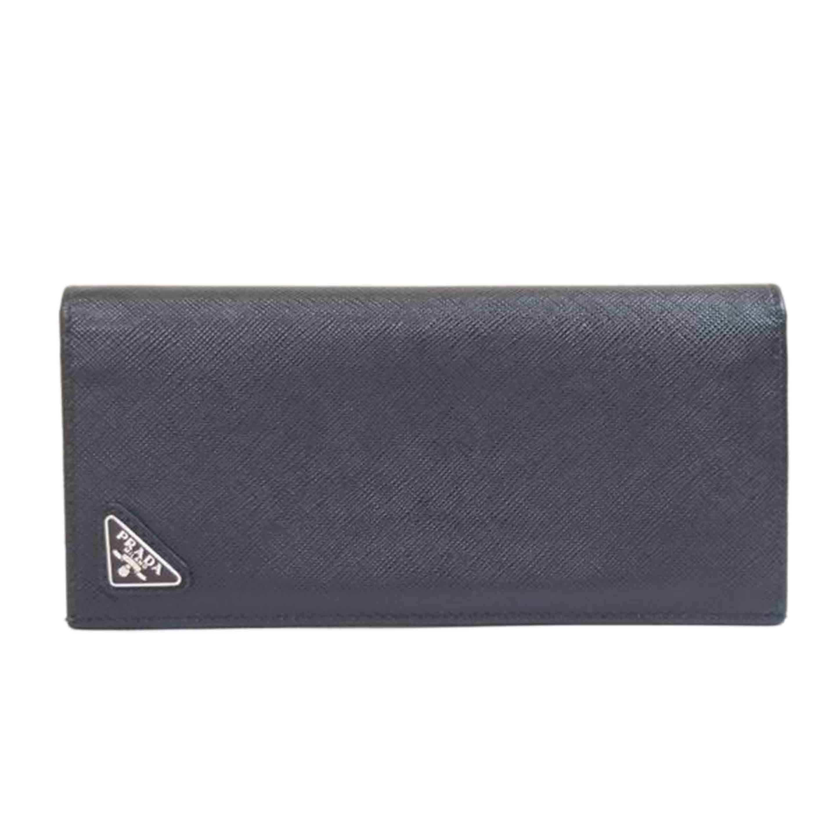 PRADA プラダ/サフィアーノロゴプレート長財布//ABランク/71