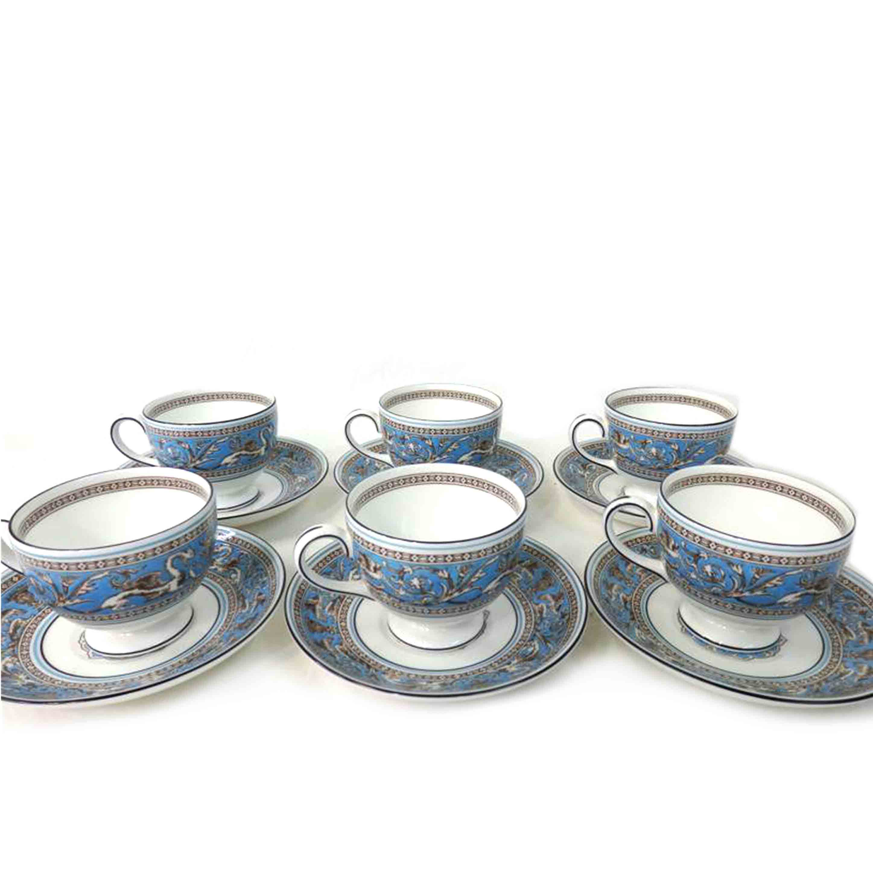 /WEDGWOOD フロレンティーヌターコイズ 6客セット//ABランク/84