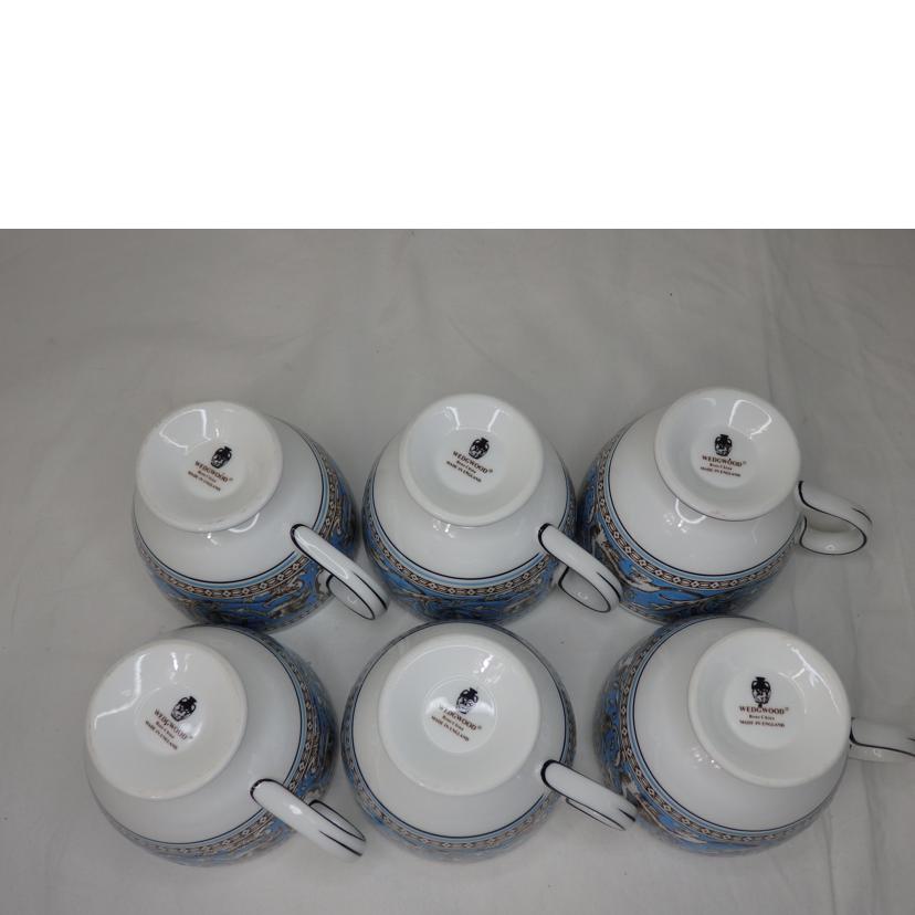 /WEDGWOOD フロレンティーヌターコイズ 6客セット//ABランク/84