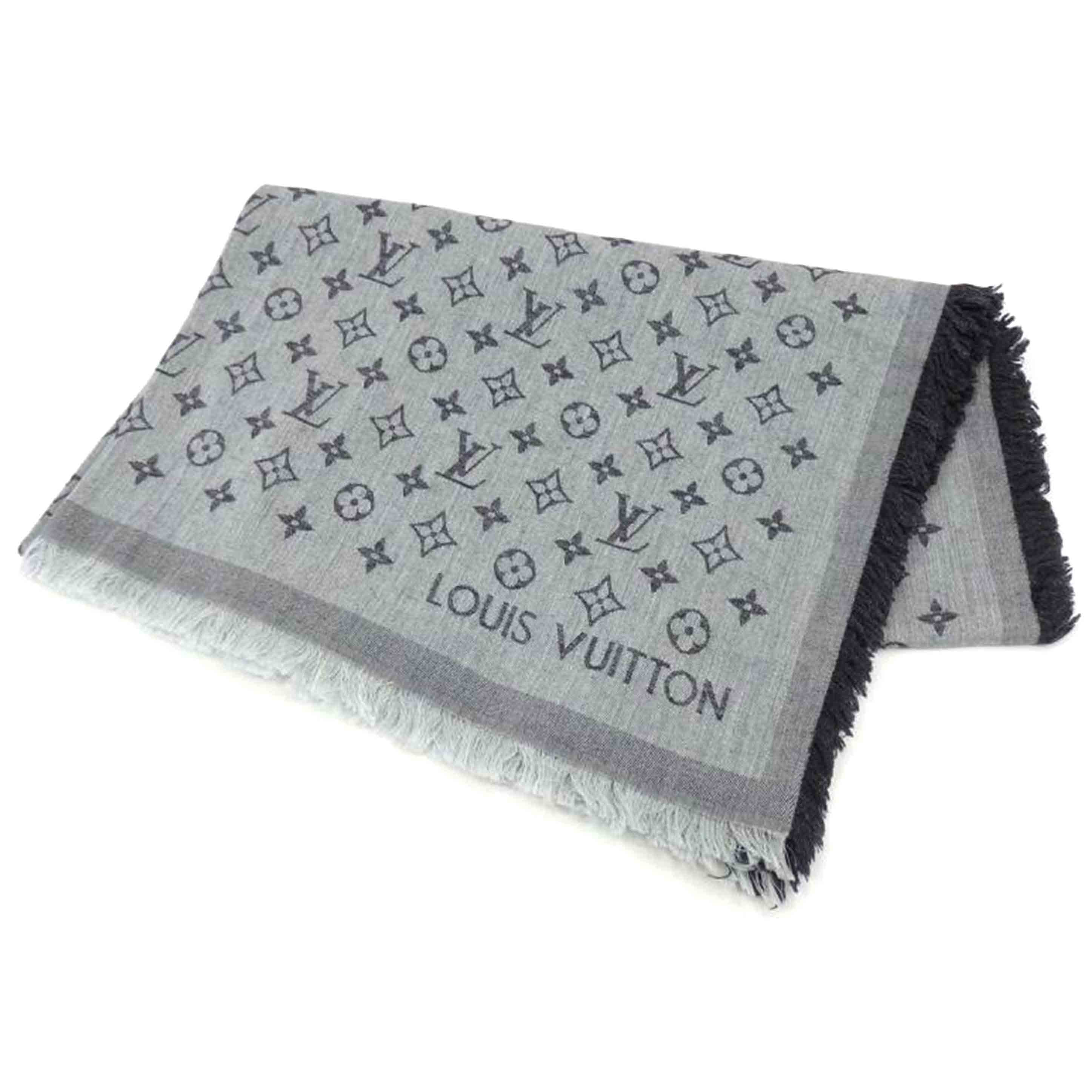 LV ルイ・ヴィトン/ストール・モノグラム エッセンシャル/グレー/M71619//IL1***/ABランク/77