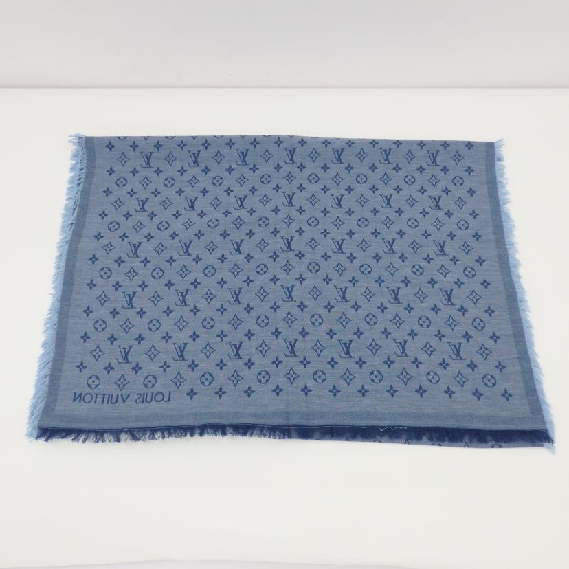 LV ルイ・ヴィトン/ストール・モノグラム エッセンシャル/ブルー/M71618//IL1***/Bランク/77