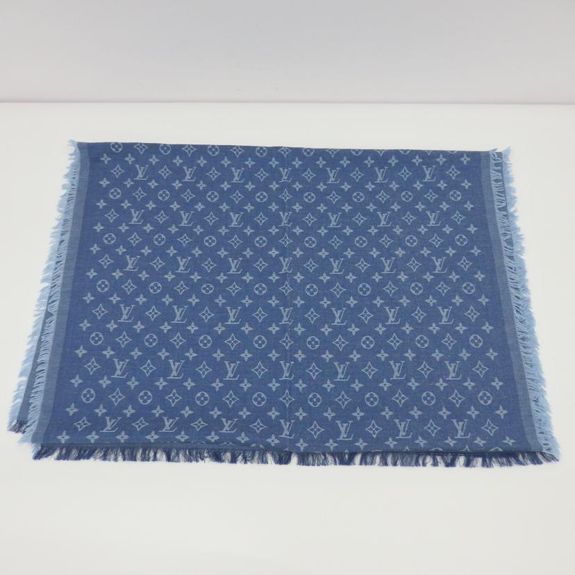 LV ルイ・ヴィトン/ストール・モノグラム エッセンシャル/ブルー/M71618//IL1***/Bランク/77