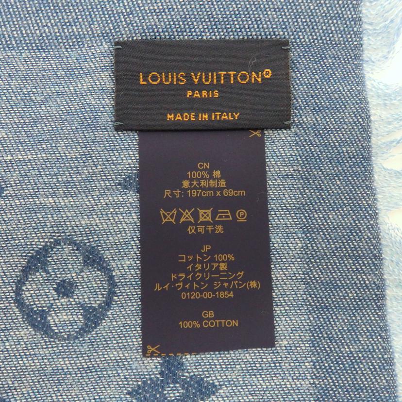 LV ルイ・ヴィトン/ストール・モノグラム エッセンシャル/ブルー/M71618//IL1***/Bランク/77
