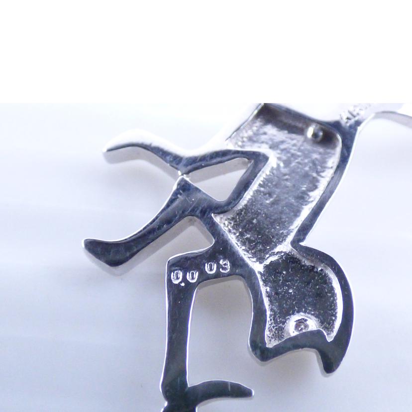 K18WGダイヤネックレス0.03ct//ABランク/64