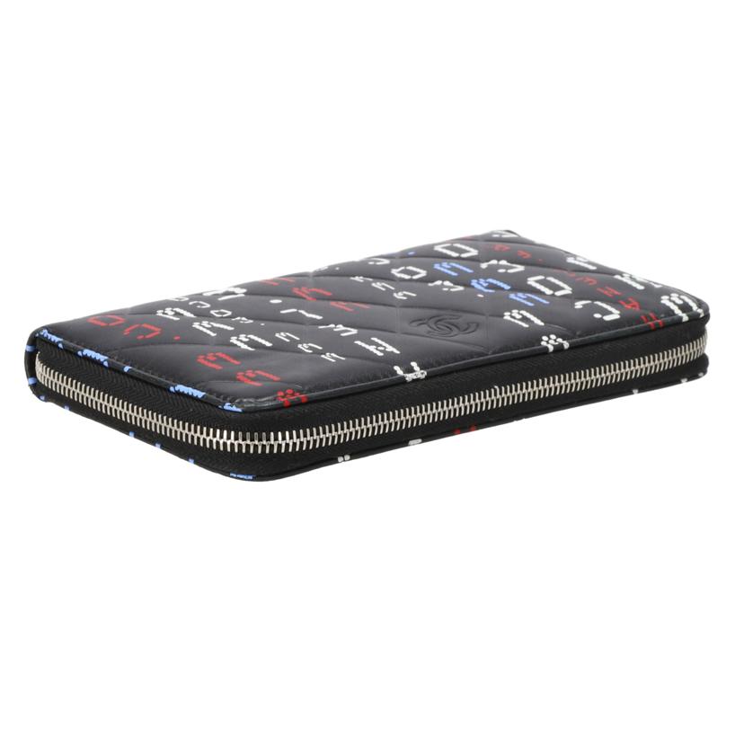 CHANEL シャネル/タイポグラフィマトラッセ/ラウンドZIP長財布 A//236*****/Aランク/93