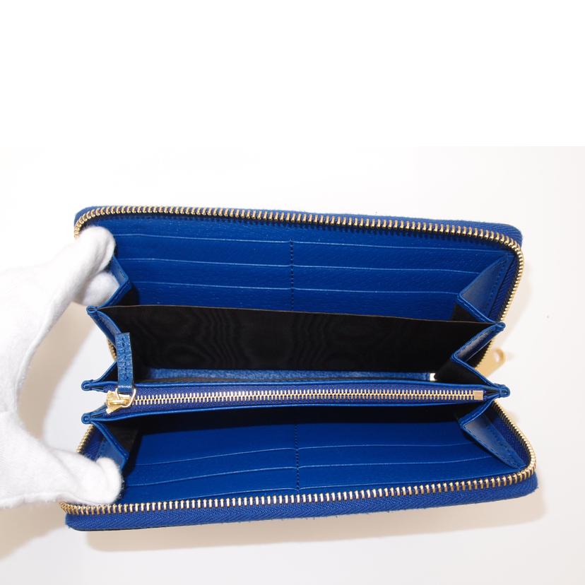 GUCCI グッチ/カットアウトインターロッキングG長財布/ブルー/701423//495***/SAランク/69