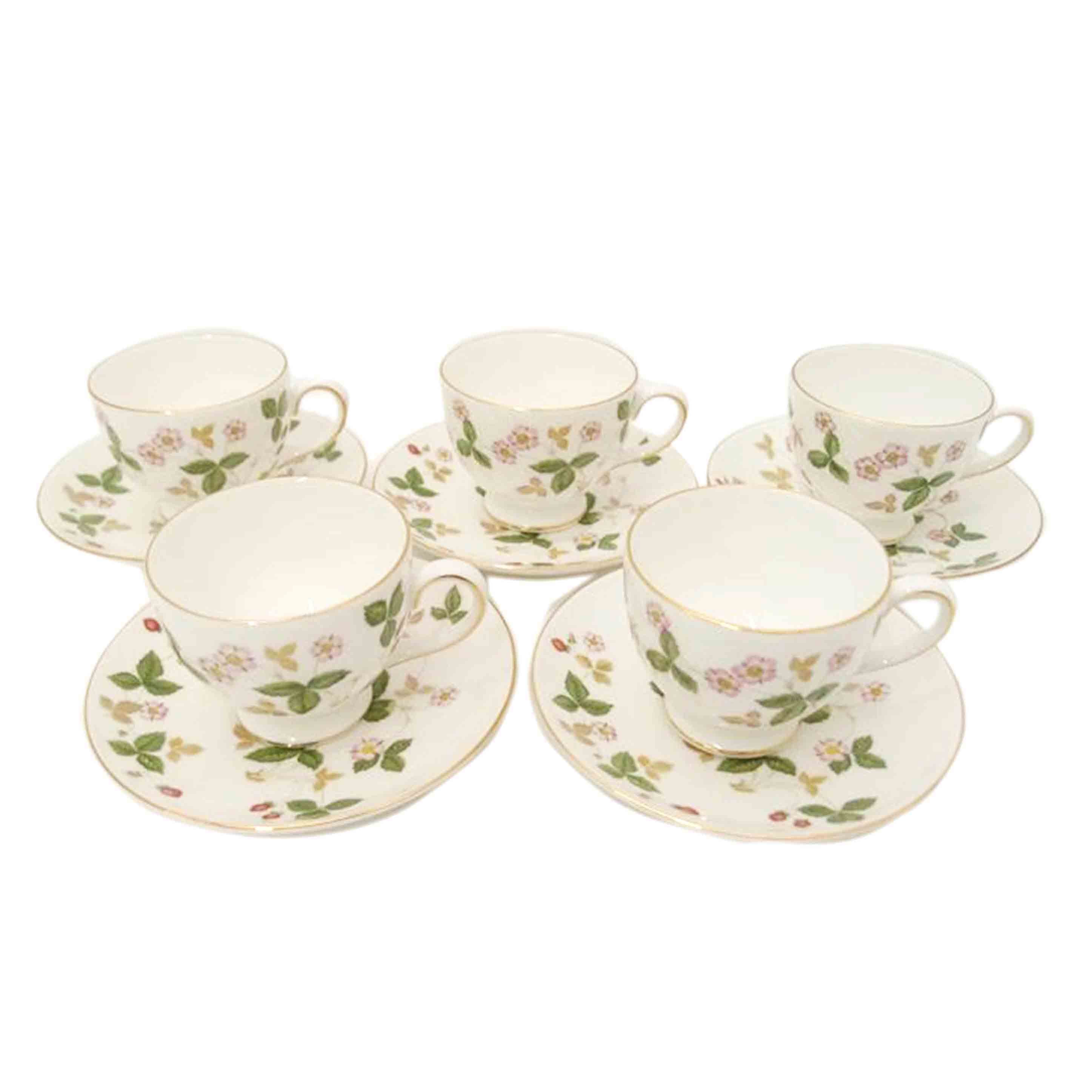 WEDGWOOD ウェッジウッド/ウェッジウッド ワイルドストロベリー カップ&ソーサー 5客セット//SAランク/69