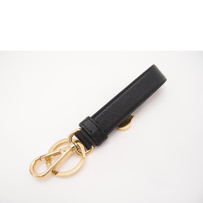 PRADA プラダ/ハートキーホルダー/ブラック//Aランク/69