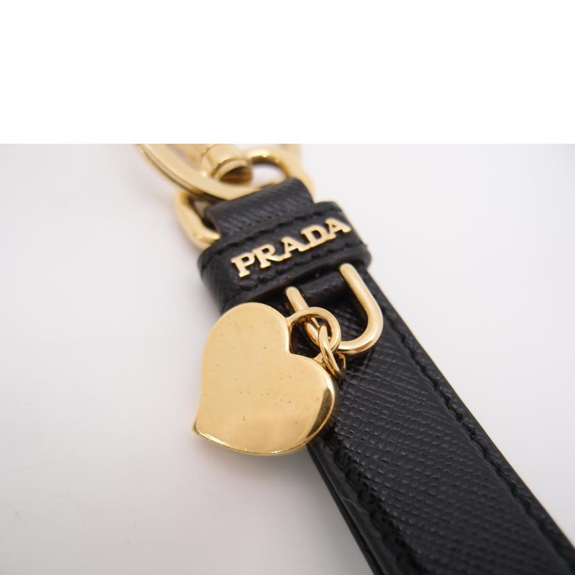 PRADA プラダ/ハートキーホルダー/ブラック//Aランク/69