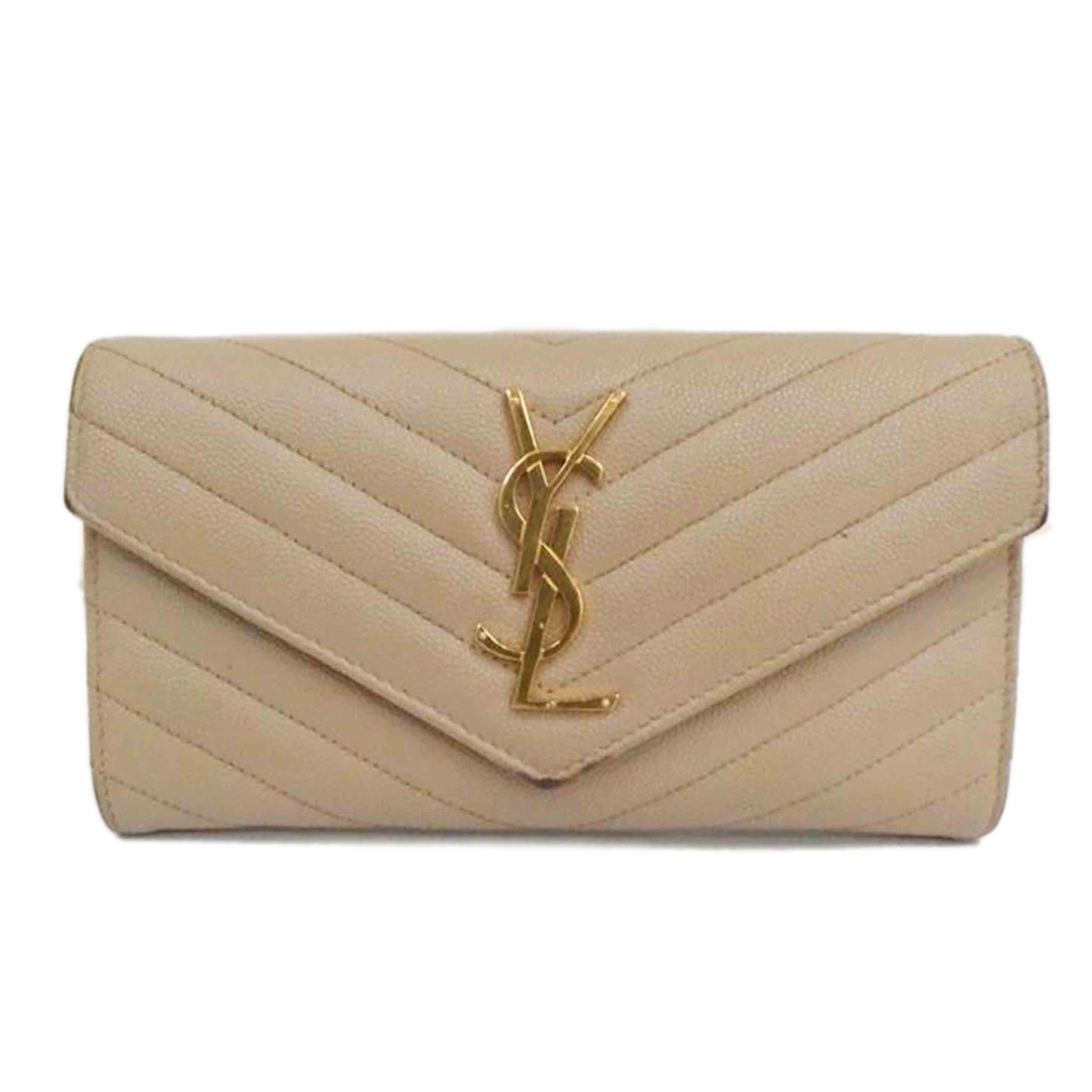 SAINT LAURENT サンローラン/サンローランパリ/ベージュ/長財布//Bランク/82